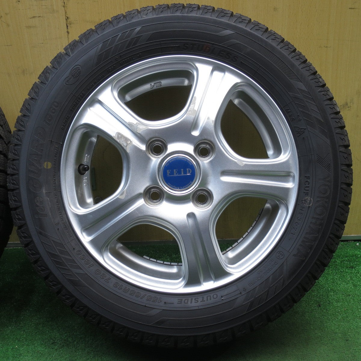 バリ溝！21年！9.5分★スタッドレス 155/65R13 ヨコハマ アイスガード iG60 FEID フェイド 13インチ PCD100/4H★5062703NJス