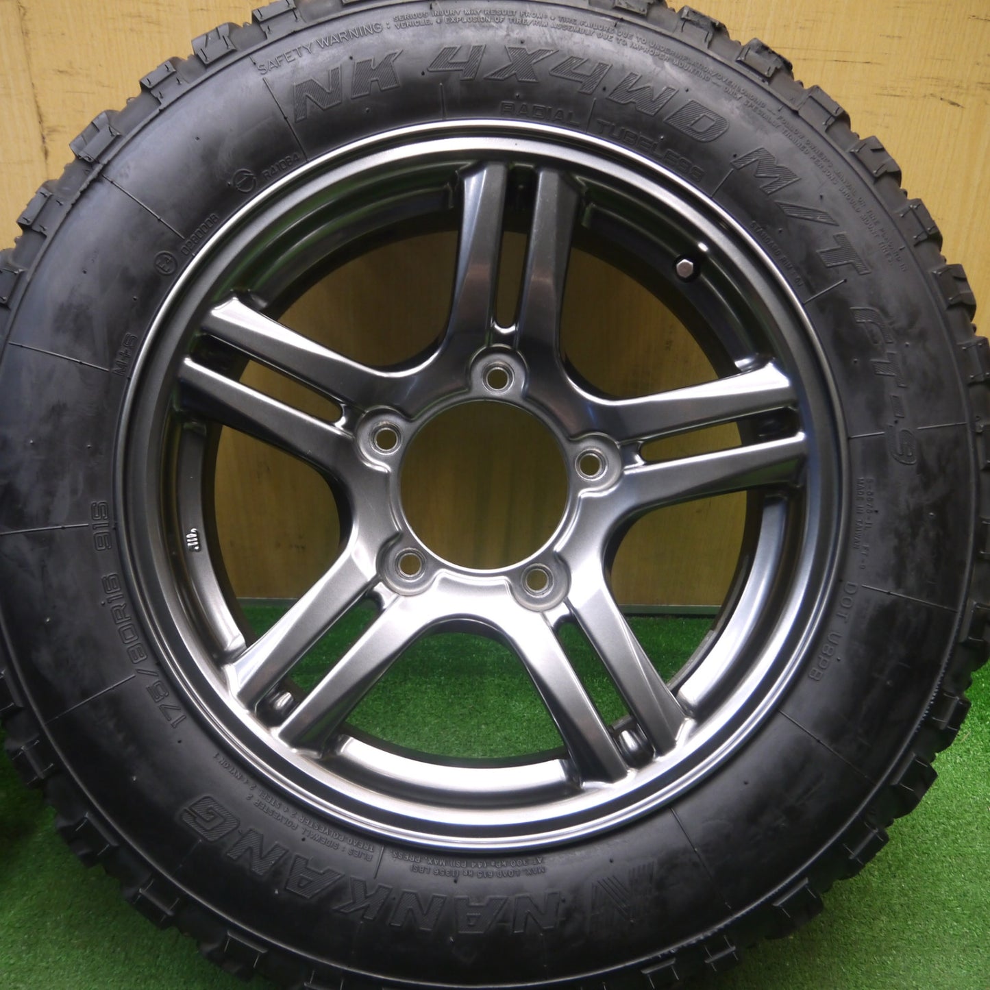 [送料無料] バリ溝！キレイ！9分★スズキ JB23 ジムニー ランドベンチャー 純正 ENKEI 175/80R16 ナンカン NK 4×4WD M/T FT-9 16インチ PCD139.7/5H★5021404Hノ