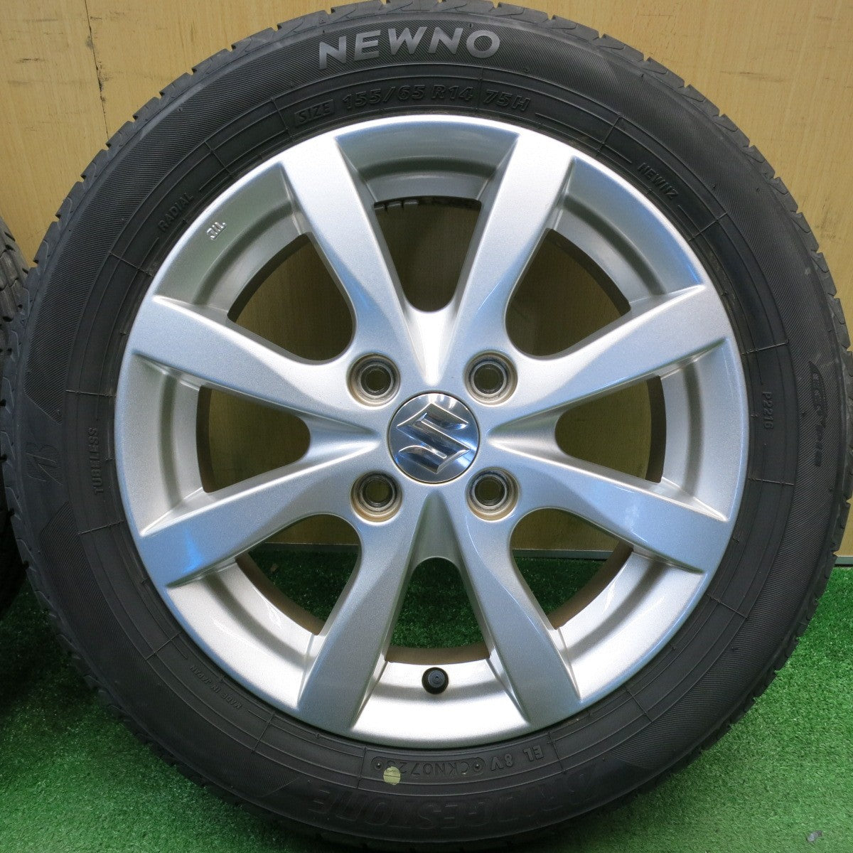 4本価格！23年★スズキ MH34S ワゴンR 純正 155/65R14 ブリヂストン NEWNO ニューノ 14インチ PCD100/4H★6022602HAノ