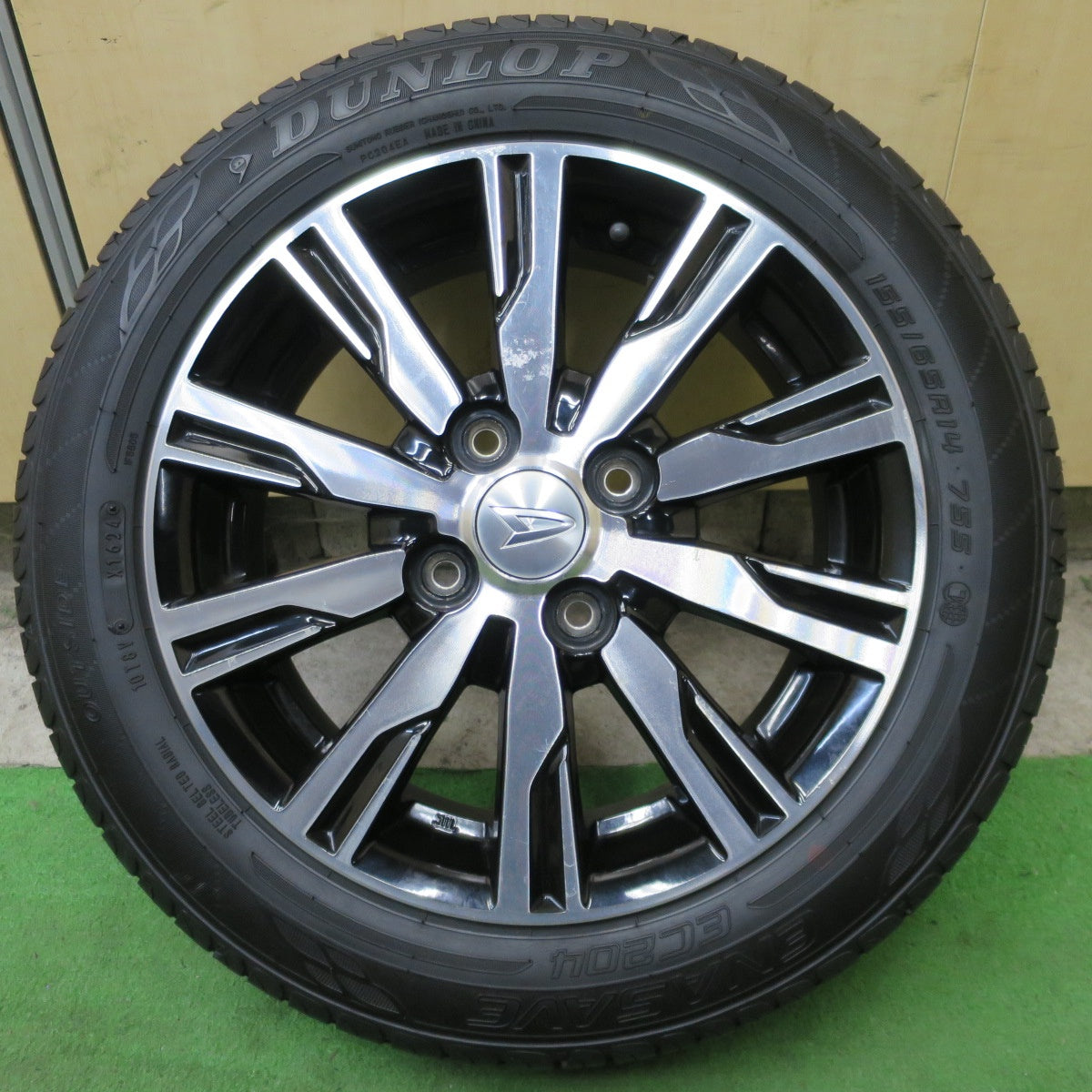 1本価格！24年◎ダイハツ LA600S タント カスタム 純正 155/65R14 ダンロップ エナセーブ EC204 14インチ PCD100/4H◎6100603ナノ