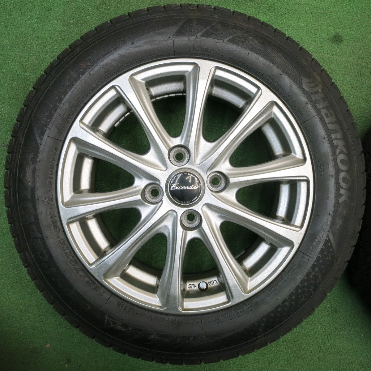 バリ溝！9.5分★スタッドレス 165/70R14 ハンコック ウインター アイセプト IZ 2A Exceeder エクシーダー 14インチ PCD100/4H★5051207NJス
