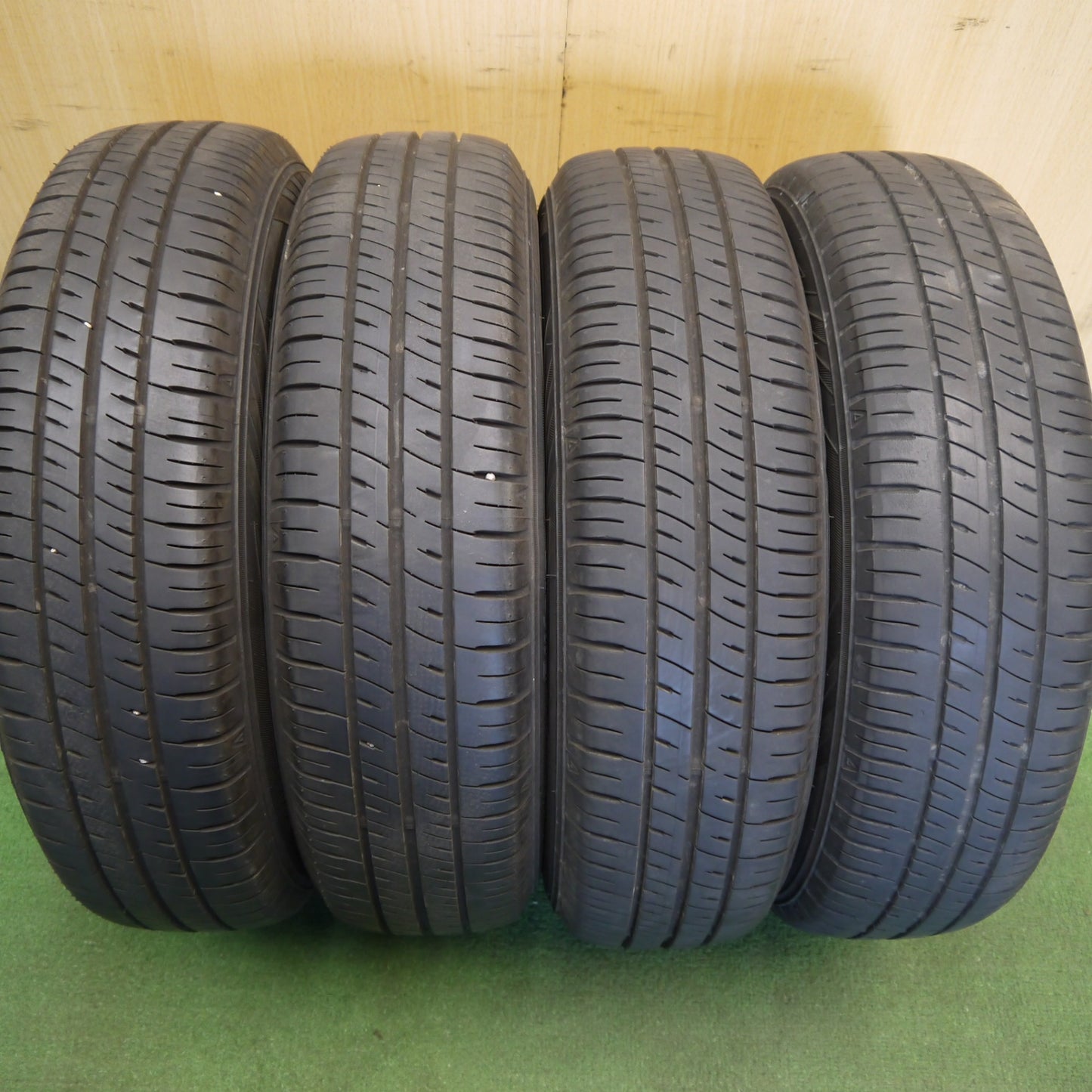 バリ溝！25年！8.5分★ダイハツ ムーヴ コンテ 純正 155/65R14 オートバックス Maxrun Efficia 14インチ PCD100/4H★6051302Hノ