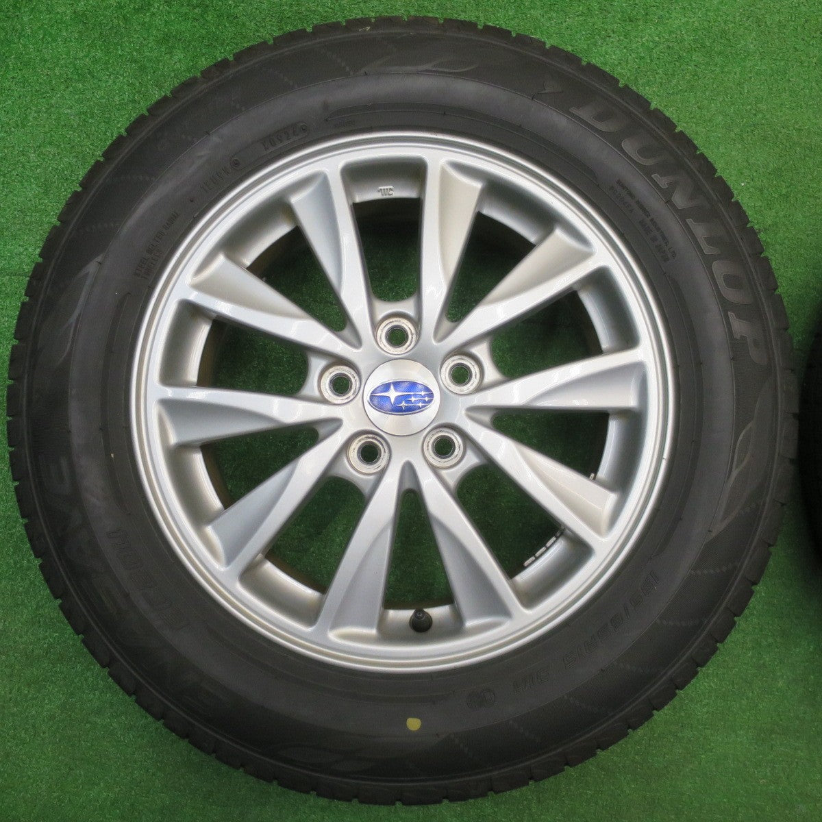 バリ溝！24年！9.5分★スバル インプレッサ 純正 195/65R15 ダンロップ エナセーブ EC204 15インチ PCD100/5H★5110309NJノ