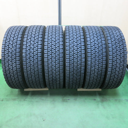 バリ溝！24年！9分！6本★トラック タイヤ 225/90R17.5 127/125L スタッドレス ブリヂストン W999 17.5インチ★5053009SYスタ