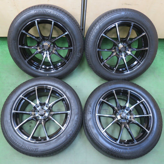 バリ溝！キレイ！9.5分★XV 等 WedsSport SA-10R 225/55R17 ブリヂストン アレンザ 001 ウェッズスポーツ 17インチ PCD100/5H★6051001イノ