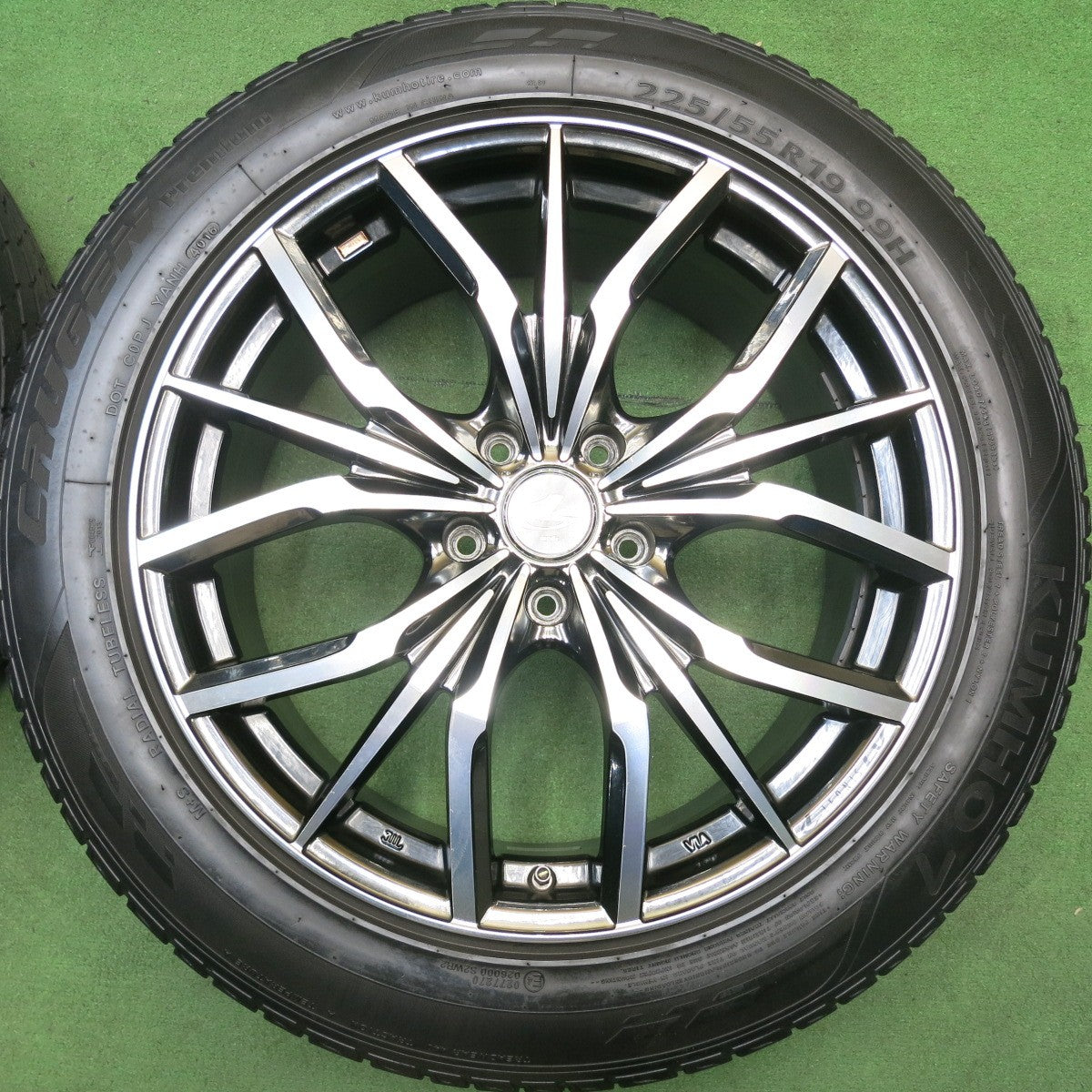 4本価格★LEONIS LV 225/55R19 クムホ CRUGEN Premium 19インチ レオニス PCD114.3/5H★6043003HAノ