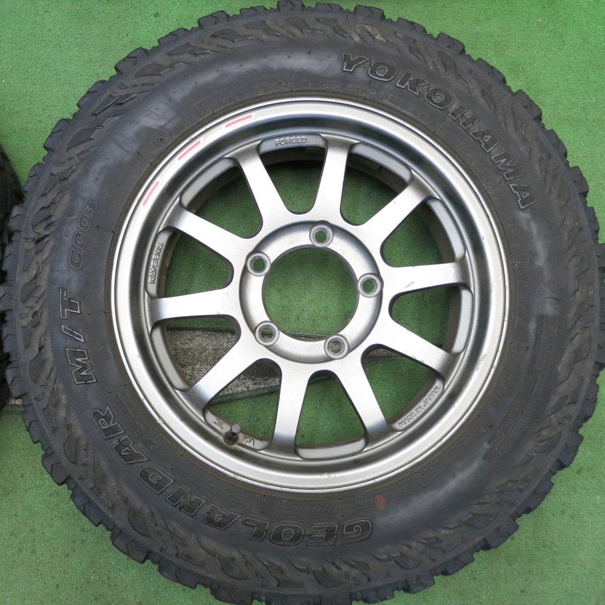 4本価格！23年◎RAYS A LAP-J REDOT 185/85R16 105/103N ヨコハマ ジオランダー M/T G003 レイズ 16インチ PCD139.7/5H◎6090604HAノ