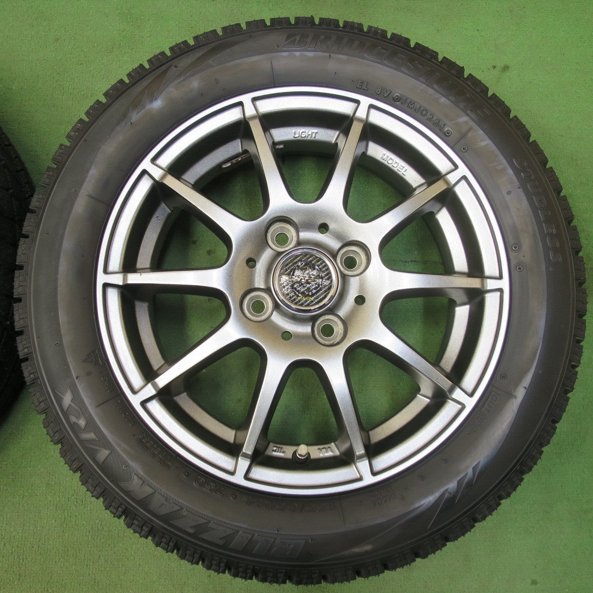 未使用！21年！キレイ★スタッドレス 155/65R14 ブリヂストン ブリザック VRX SCHNEIDER シュナイダー 14インチ PCD100/4H★5101608イス