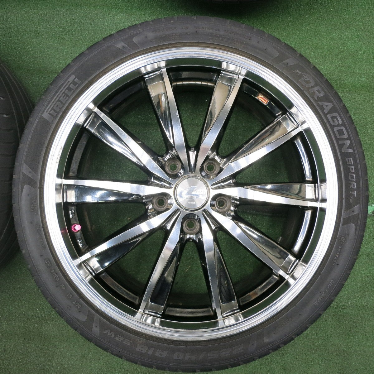 *送料無料* 4本価格★LEONIS CX weds 225/40R18 ピレリ ドラゴン スポーツ TM レオニス 18インチ PCD114.3/5H★4041708TNノ