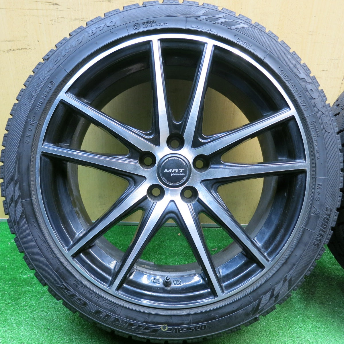 バリ溝！23年！9分★プリウス 86 BRZ 等 215/45R17 スタッドレス トーヨー オブザーブ ガリット GIZ MRT Premium モリタ 17インチ PCD100/5H★5122005HAス