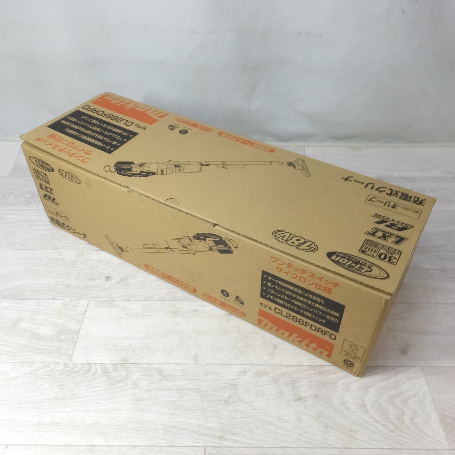 [送料無料] 未使用◆makita マキタ 充電式クリーナ CL286FDRFO バッテリー 充電器付き ワンタッチスイッチ サイクロン一体式 電動工具◆