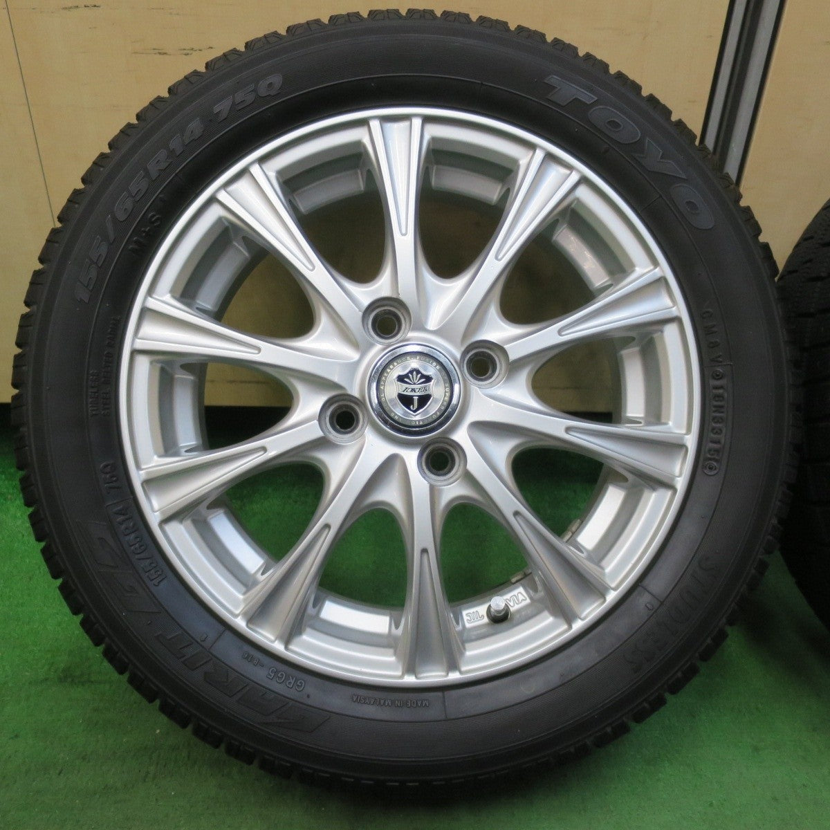 キレイ★スタッドレス 155/65R14 トーヨー ガリット G5 JOKER ジョーカー 14インチ PCD100/4H★5022410イス