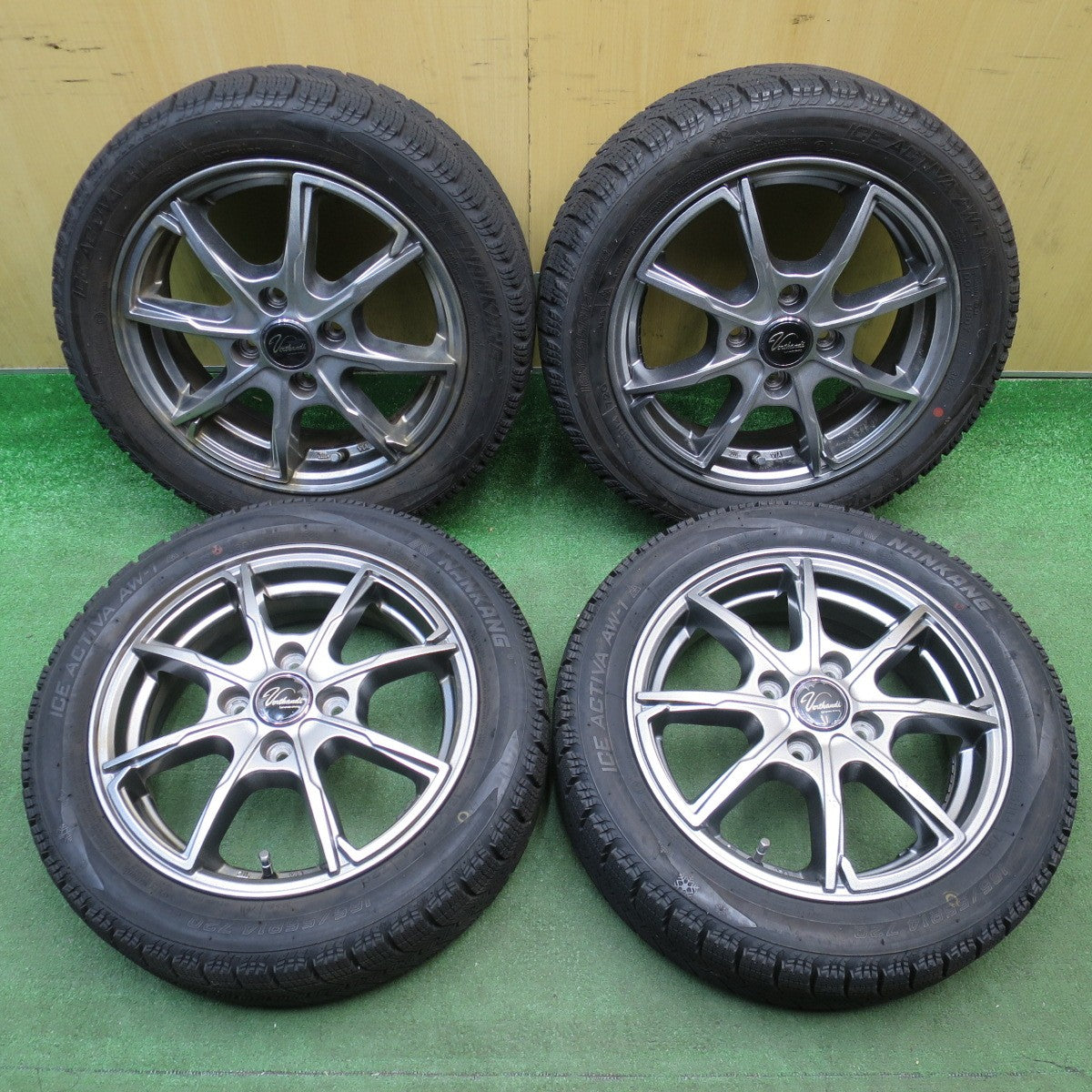 バリ溝！23年！9.5分★スタッドレス 165/55R14 ナンカン アイスアクティバ AW-1 Verthandi ヴェルザンディ 14インチ 軽サイズ ワゴンR ゼスト 等 PCD100/4H★6031805NJス