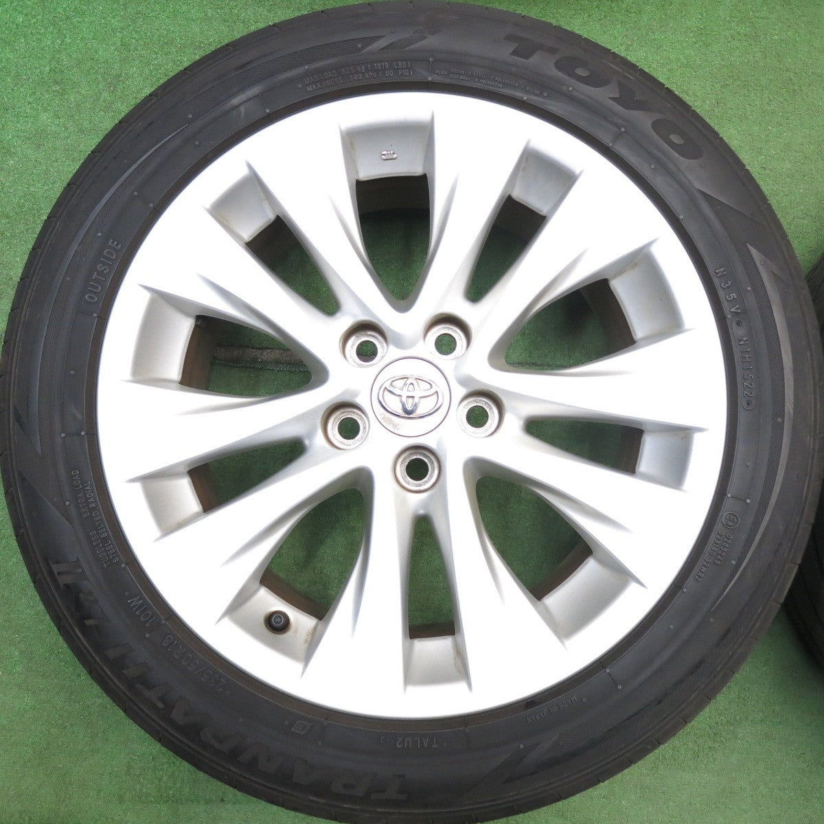 バリ溝！8.5分★トヨタ 20系 アルファード ヴェルファイア 純正 235/50R18 トーヨー トランパス LuⅡ 18インチ PCD114.3/5H★6043001HAノ