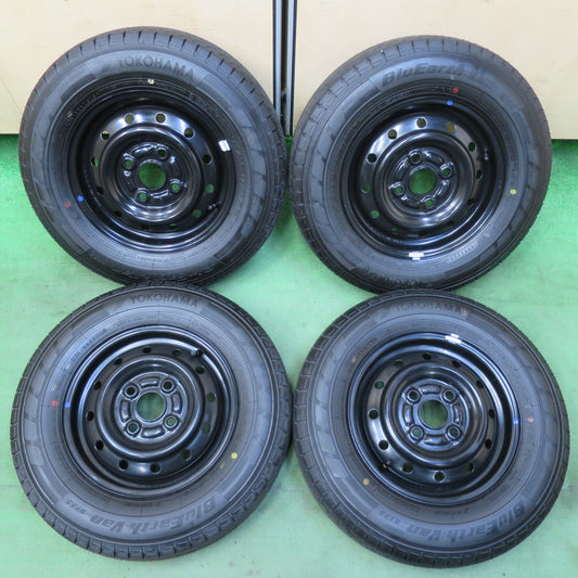 新車外し！25年★スズキ エブリイ バン 純正 スチール 145/80R12 80/78N ヨコハマ BluEarth-Van RY55 RY55D 12インチ PCD100/4H★5071104イノ