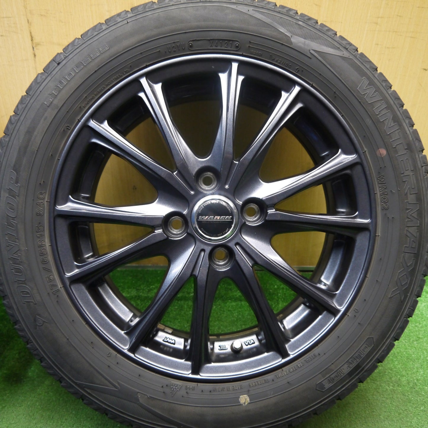 キレイ！21年★スタッドレス 175/65R15 ダンロップ ウインターマックス WM02 WAREN ヴァーレン 15インチ PCD100/4H★5050905Hス