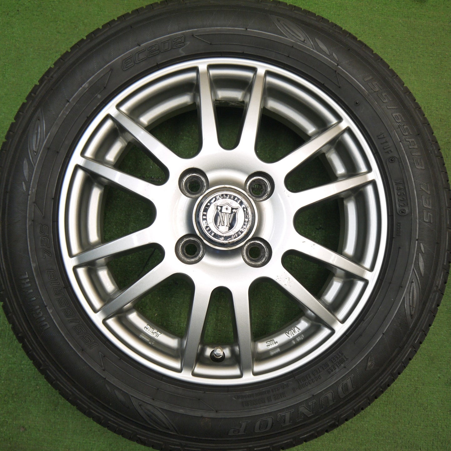 バリ溝！22年！8.5分★155/65R13 ダンロップ EC202 NIRVANA NV ニルバーナ ニルヴァーナ 13インチ PCD100/4H★5051301Hノ