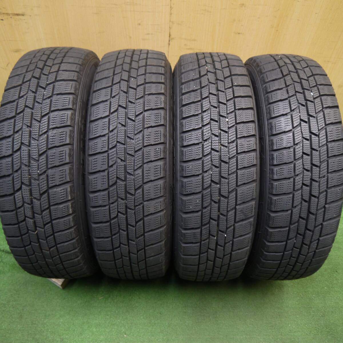 バリ溝！キレイ！8.5分★スタッドレス 165/65R14 グッドイヤー アイスナビ6 ravrion RS01 ラブリオン 14インチ PCD100/4H★5040401Hス