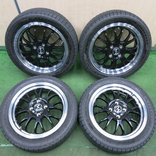 *送料無料* バリ溝！キレイ！9分★軽サイズ スタッドレス BADX S-HOLD 165/55R15 ナンカン CORSAFA 15インチ PCD100/4H★4052706HAス