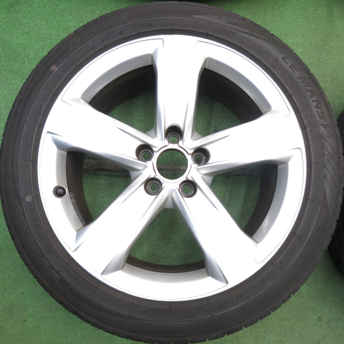 バリ溝！9.5分◎アウディ A6 純正 245/45R18 ダンロップ LE MANS V ルマン5 18インチ PCD112/5H◎6061305HAノ
