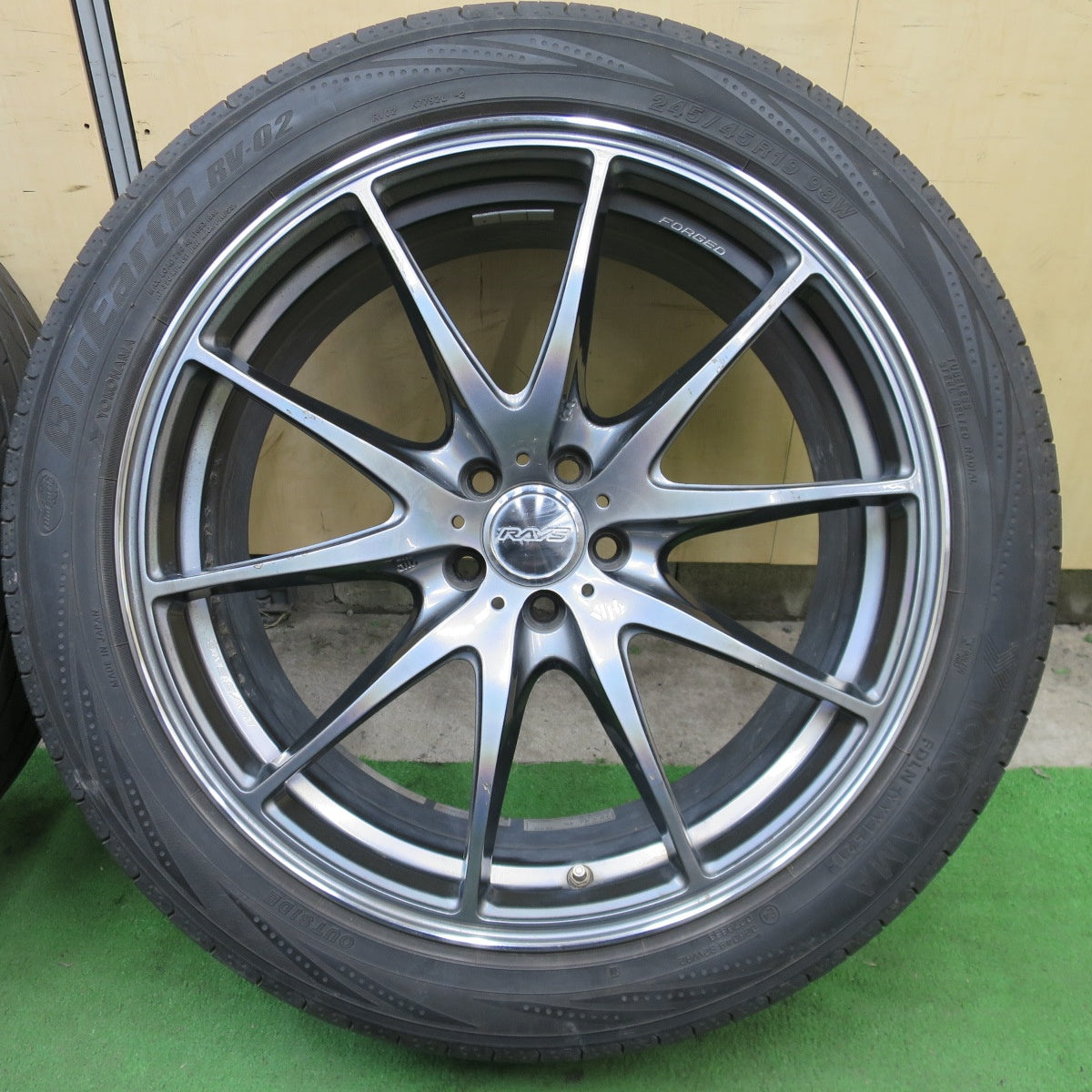 バリ溝！8.5分★フォレスター 等 RAYS VR G25 限定 プリズム カラー 245/45R19 ヨコハマ ブルーアース RV-02 19インチ レイズ PCD100/5H★6031401ナノ