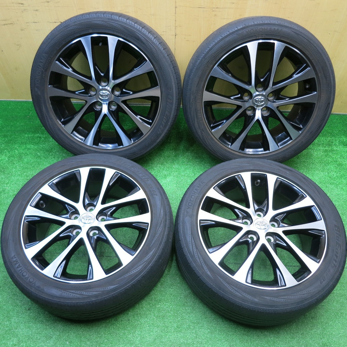 4本価格★トヨタ 50系 エスティマ 純正 225/50R18 ヨコハマ ブルーアース RV-02 18インチ PCD114.3/5H★5102507HAノ