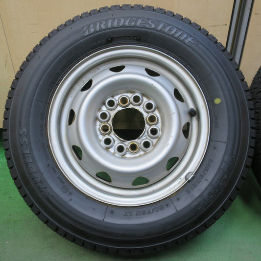 ほぼ未使用！25年◎スタッドレス 145/80R12 80/78N ブリヂストン W300 スチール ホイール 12インチ PCD100 110 114.3/4H マルチ◎6091104イス