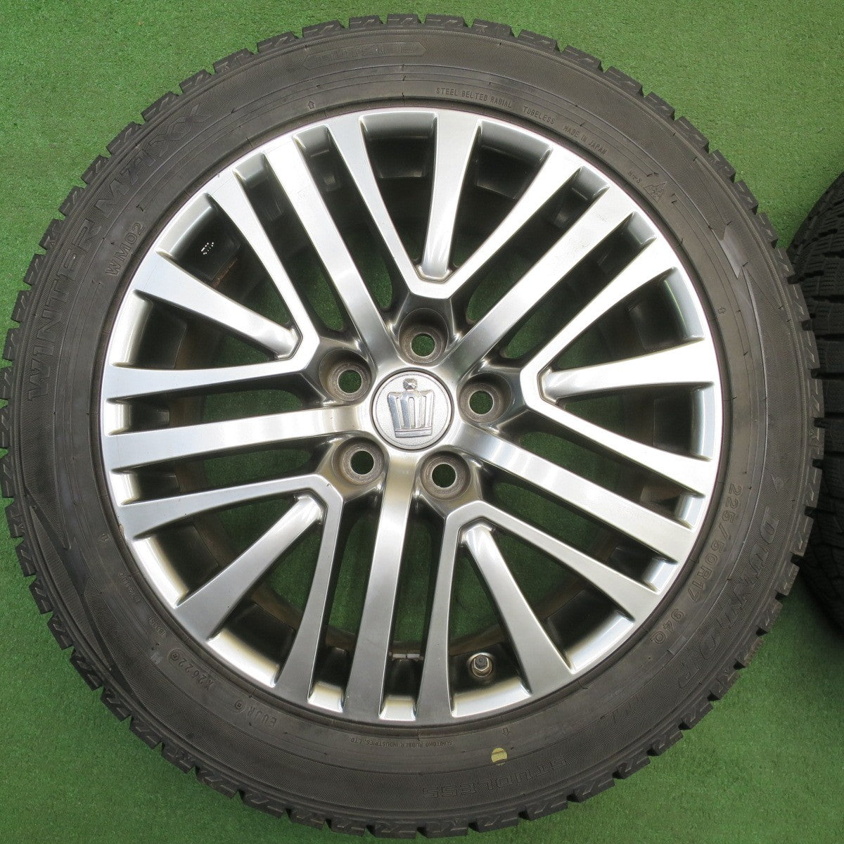 バリ溝！22年！キレイ！9分★トヨタ 210系 クラウン マジェスタ 純正 225/50R17 スタッドレス ダンロップ ウインターマックス WM02 17インチ PCD114.3/5H★6021010NJス