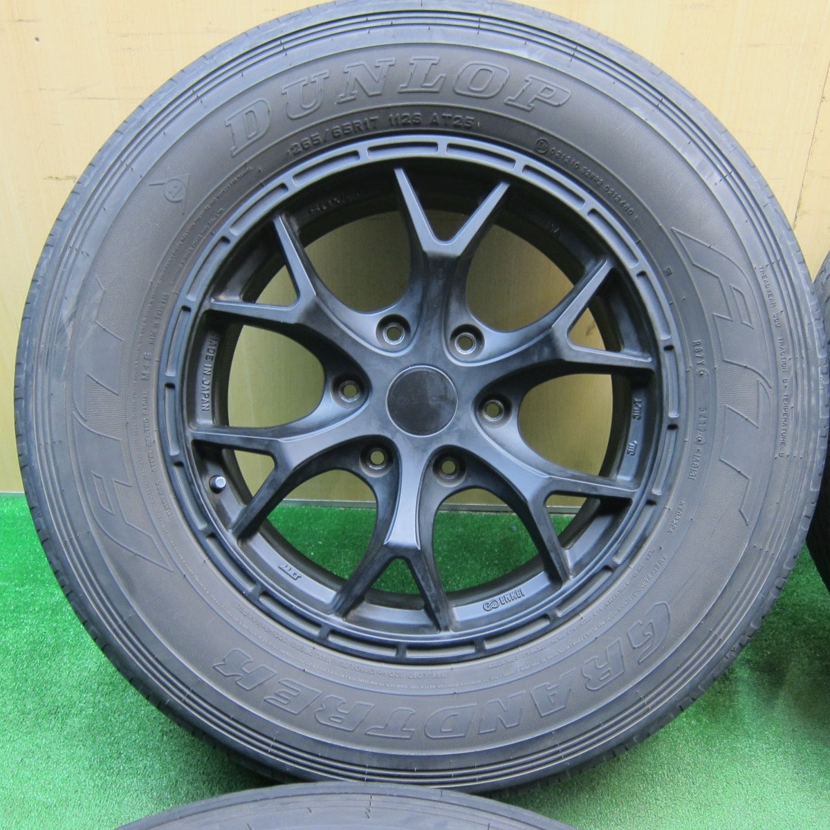 4本★JAOS TRIBE CLAW ENKEI 265/65R17 ダンロップ グラントレック AT25 ジャオス トライブクロウ PCD139.7/6H★5031402TNノ