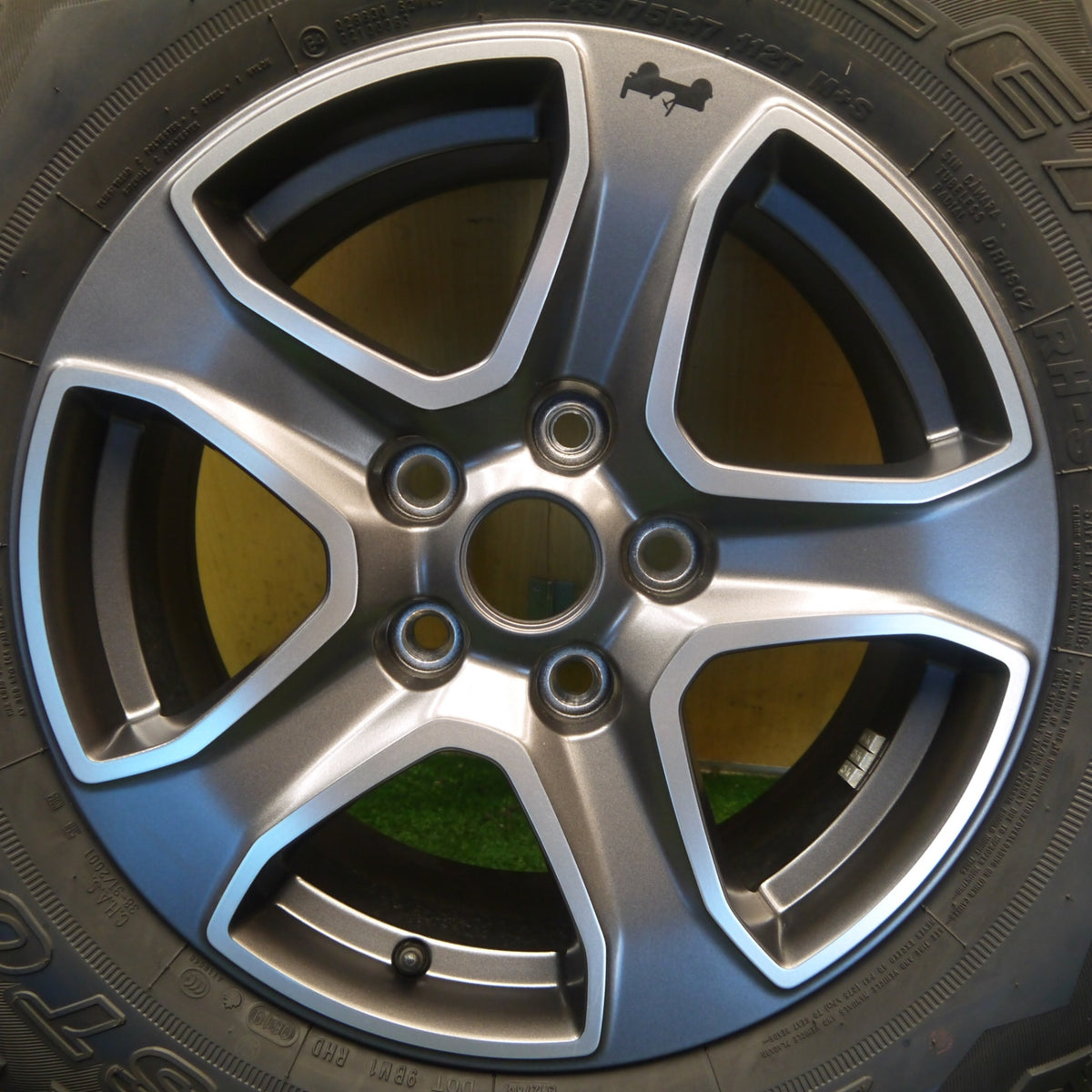 新車外し！1本◎JEEP ジープ JL ラングラー アンリミテッド スポーツ 純正 245/75R17 ブリヂストン デューラー A/T RH-S 17インチ PCD127/5H◎6092510Hノ