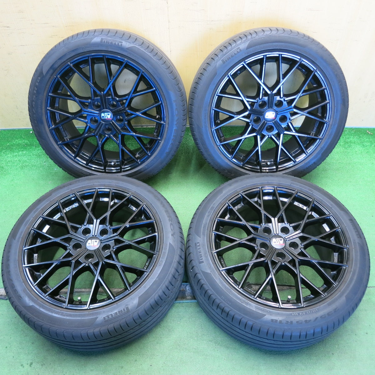 4本価格！22年◎ベンツ 等 O・Z MSW 74 235/45R18 ピレリ POWERGY OZ パワジー 18インチ PCD112/5H◎6081403HAノ