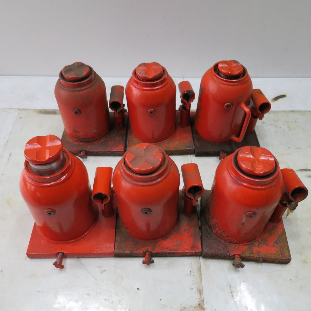 [送料無料] 6点まとめ売り◆マサダ 油圧 ジャッキ HPB-15 15ton 15トン HPD-10-2 10ton 10トン オイル だるま ダルマ ジャッキ 車載 工具 ジャンク品◆