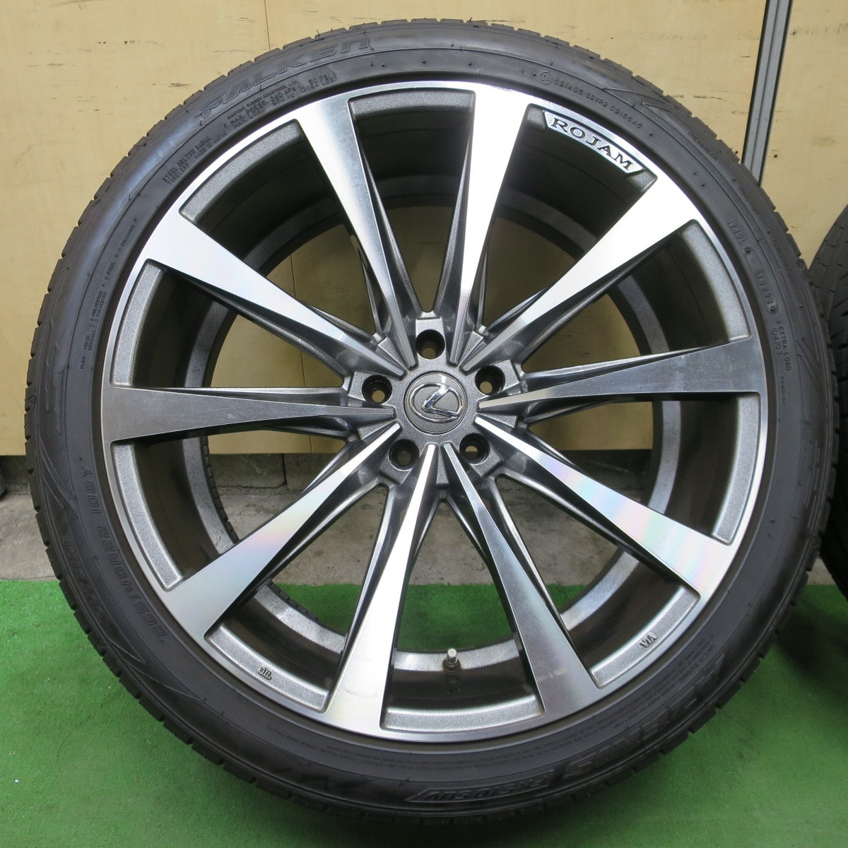 センサー付！バリ溝！24年！9分◎レクサス 等 ROJAM Slave 265/40R22 ファルケン アゼニス FK510 SUV ロジャム スレイヴ 22インチ PCD114.3/5H◎6081205NGノ
