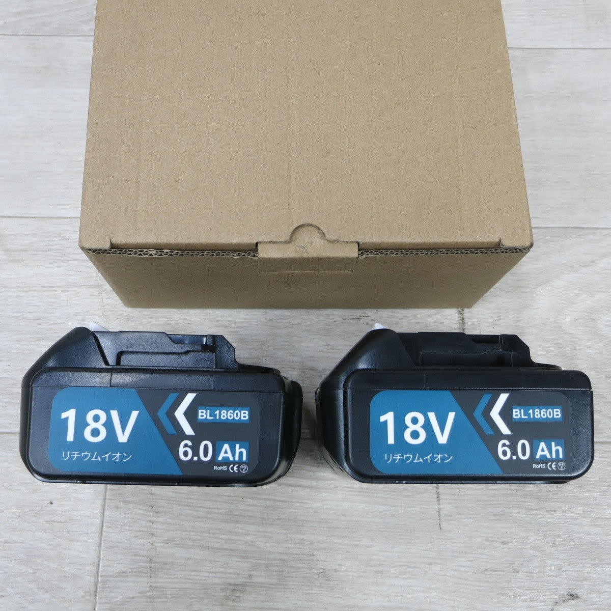 [送料無料] 未使用!2個セット◆メーカー不明 マキタ BL1860B 互換 充電式 リチウムイオン バッテリー パック RMA06L 6000mAh 108Wh 電動 工具◆