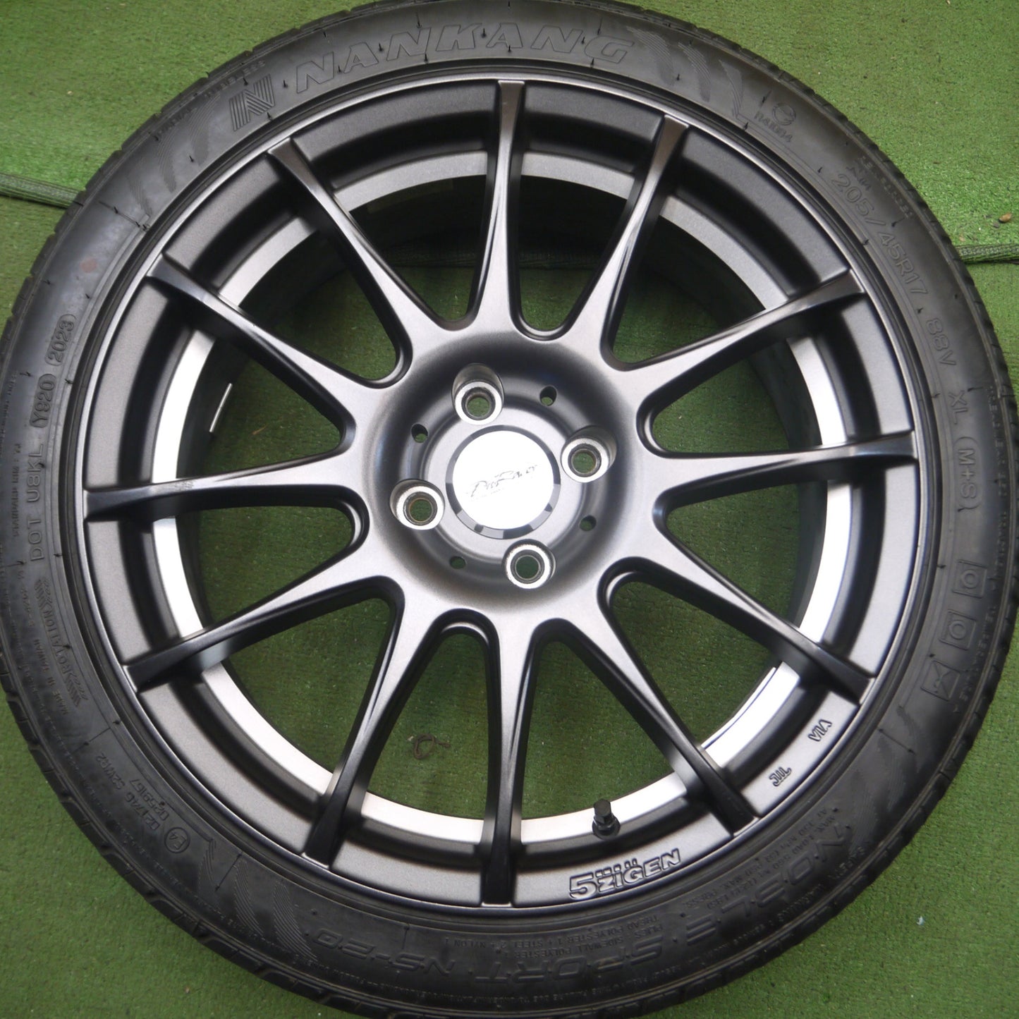 *送料無料* バリ溝！23年！キレイ！9.5分★5ZIGEN ProRacer 5次元 205/45R17 ナンカン NOBLE SPORT NS-20 17インチ PCD100/4H★4042207Hノ