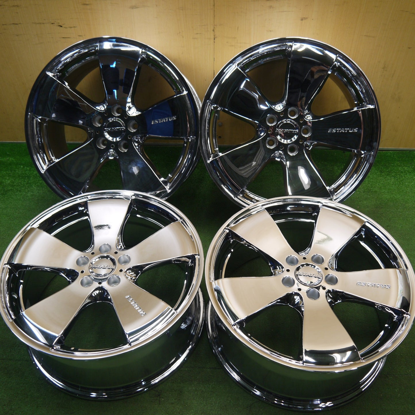 未使用！付属品付き★ESTATUS ML 19インチ ホイール 19×8.5J 19×9.5J エステイタス PCD114.3/5H★6022405Hホ
