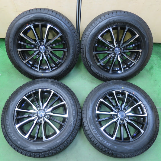 タイヤほぼ未使用！21年★スタッドレス 225/65R17 ダンロップ ウインターマックス SJ8 SMACK ENKEI スマック エンケイ 17インチ PCD114.3/5H★5071204イス