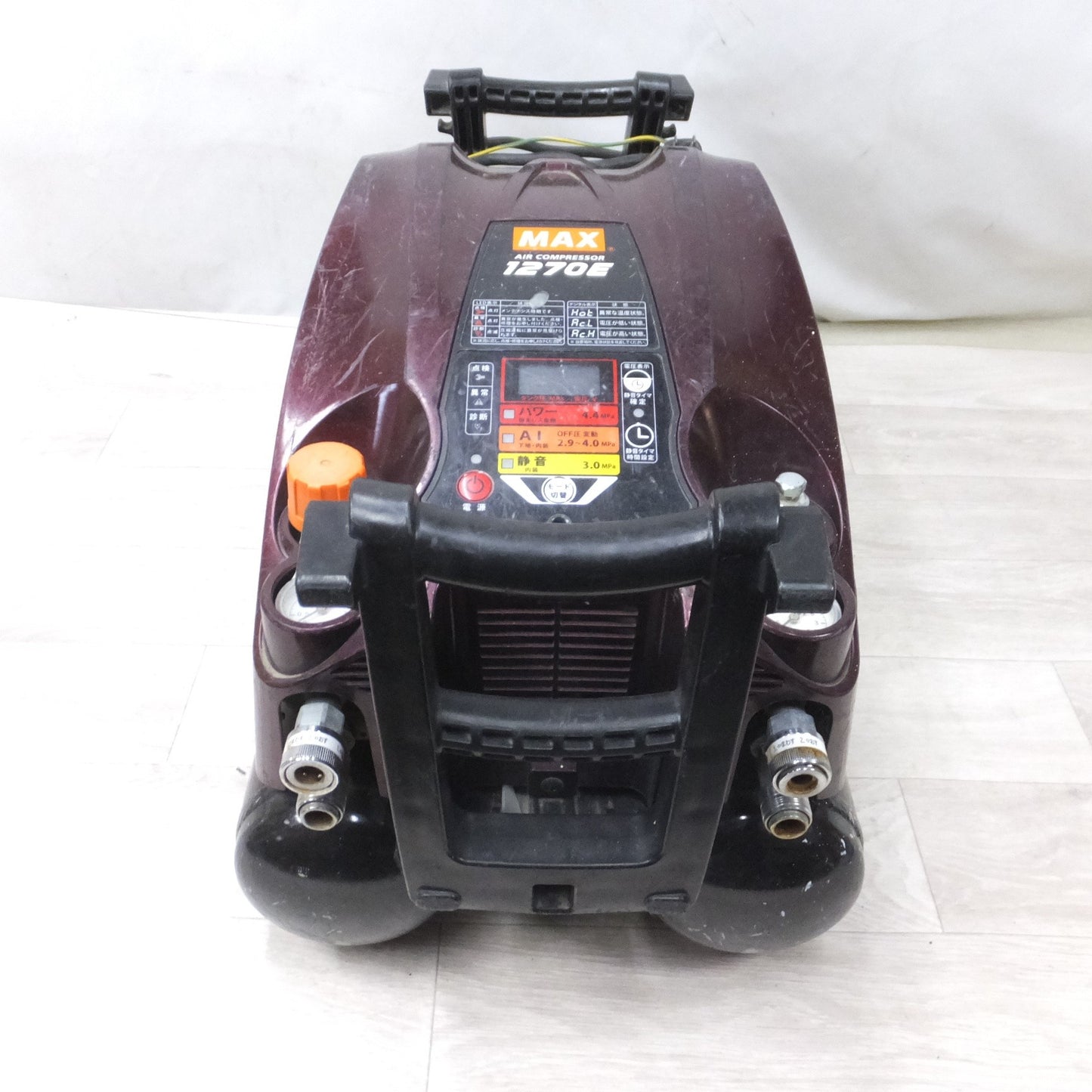 [送料無料] ◆MAX マックス スーパーエア・コンプレッサー AK-HL1270E ガーネットレッド 高圧 常圧 エアツール 100V◆ジャンク