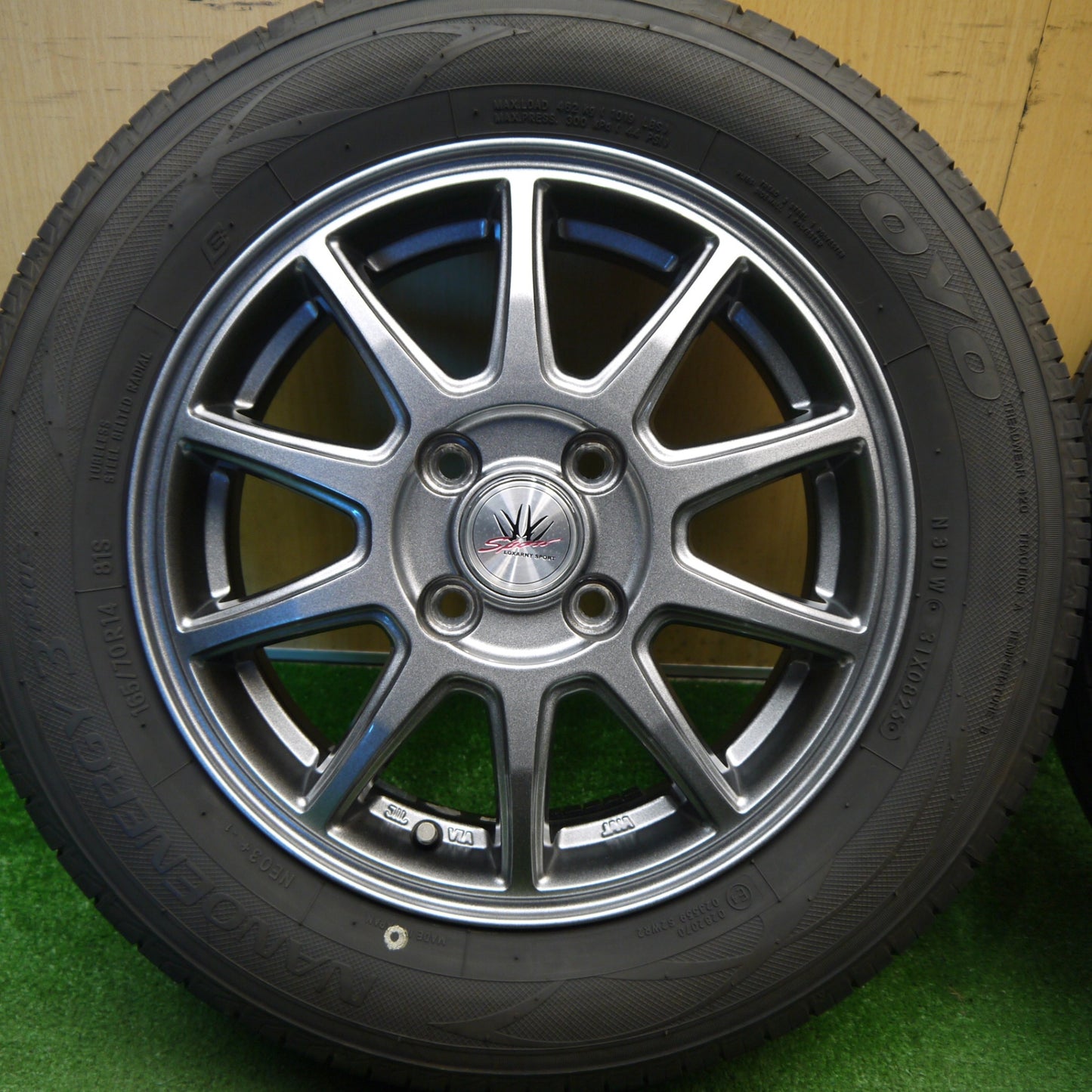 バリ溝！25年！キレイ！9.5分★LOXARNY SPORT SP10 165/70R14 トーヨー ナノエナジー3 プラス ロクサーニ 14インチ PCD100/4H★6021307Hノ