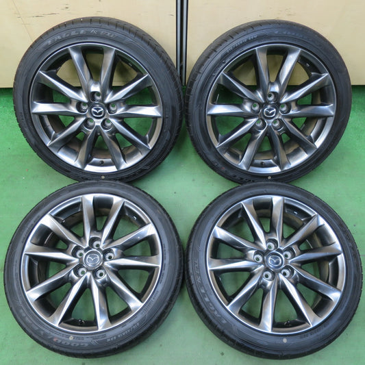 バリ溝！24年！キレイ！9.5分以上★マツダ アクセラ 純正 215/45R18 グッドイヤー イーグル LS EXE 18インチ PCD114.3/5H★5070307イノ