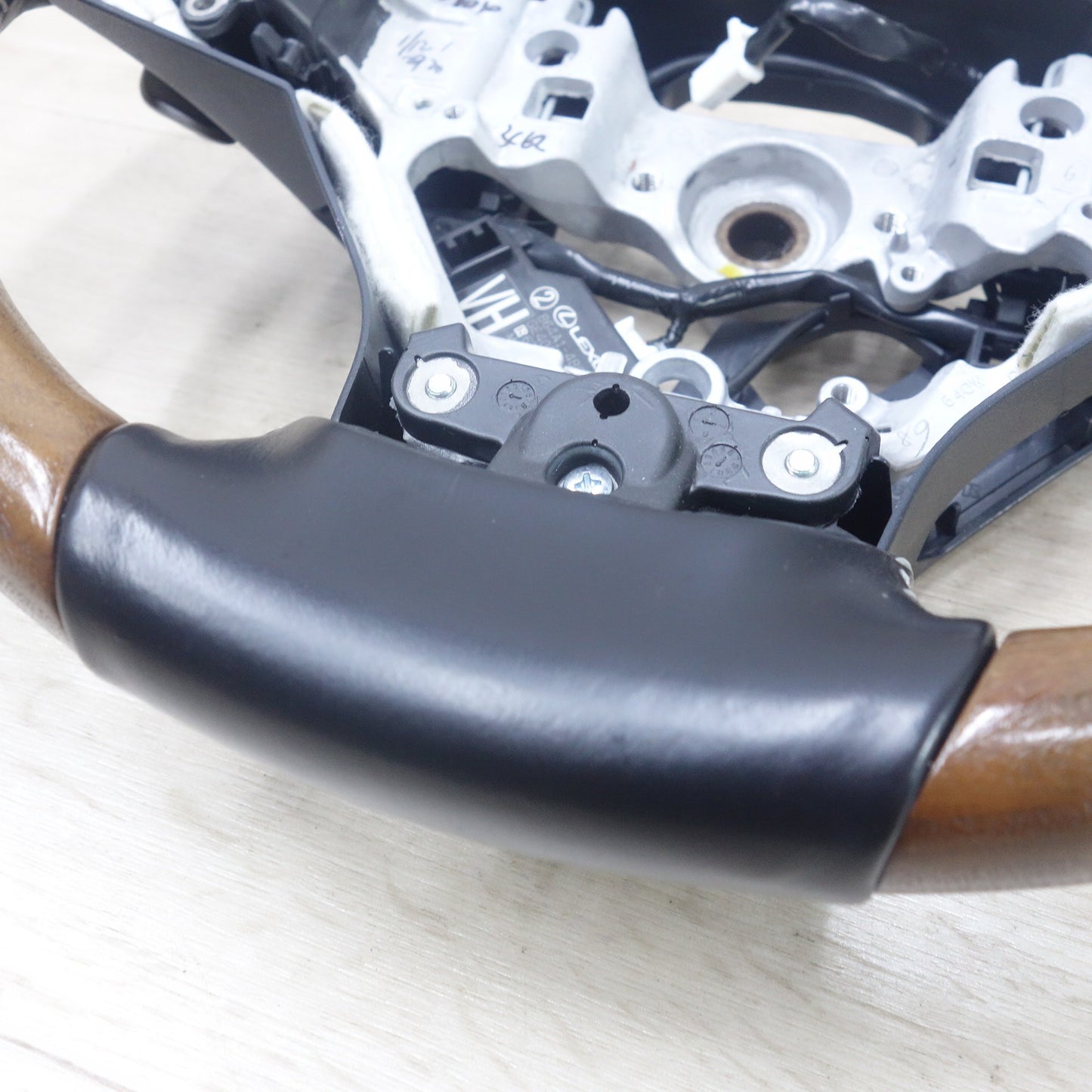 [送料無料] キレイ◆レクサス 純正 ウッド ステアリング ハンドル GS120-06400 864A1-48011 RX ウッド レザー コンビ◆