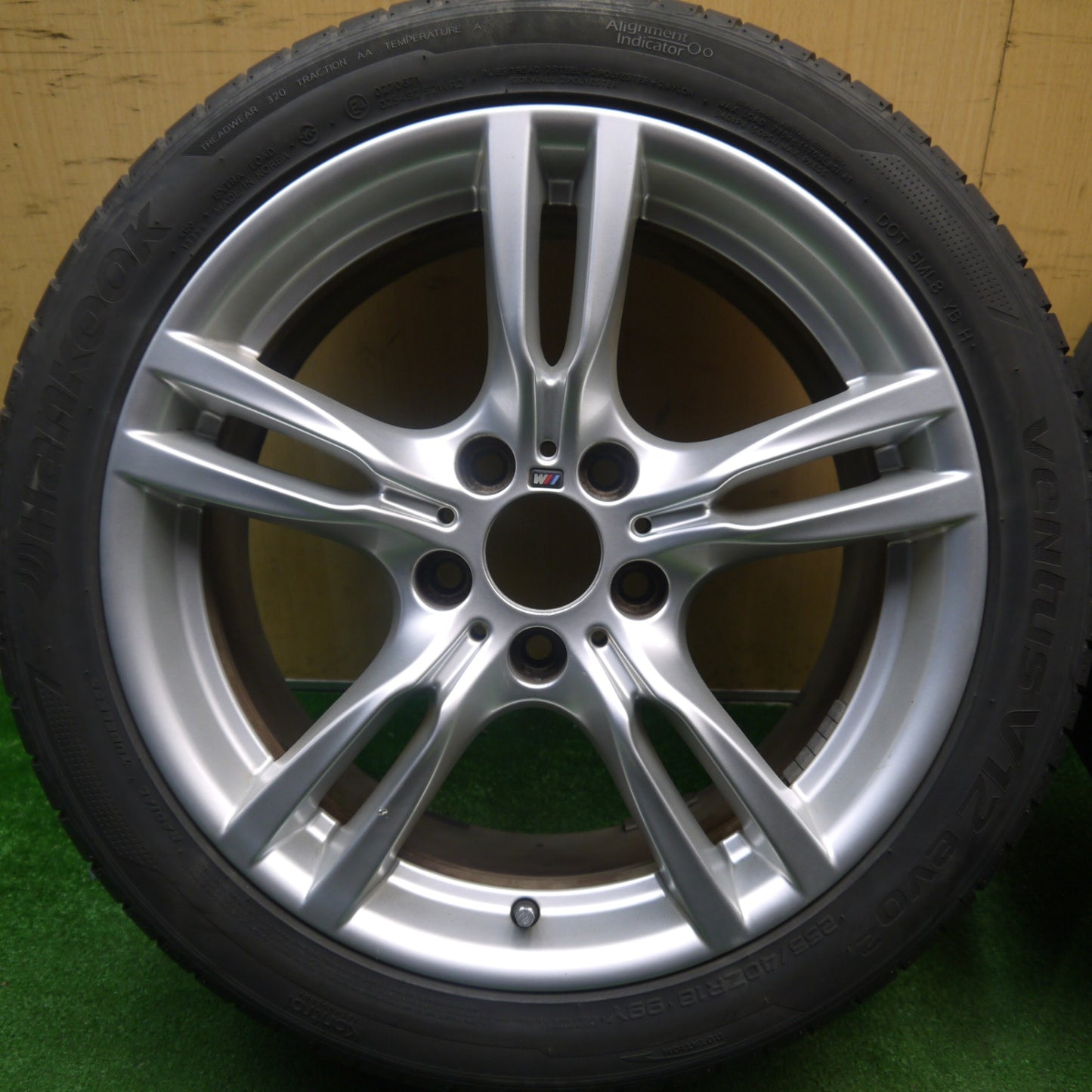 キレイ！22年★BMW 3シリーズ F30 F31 Mスポーツ 純正 225/45R18 255/40R18 ハンコック ベンタス V12 evo2 18インチ PCD120/5H★6022706Hノ