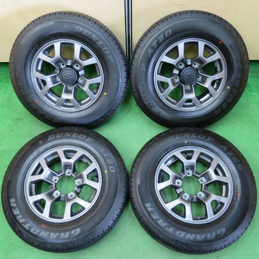 *送料無料* 新車外し！24年★スズキ JB74W ジムニー シエラ 純正 195/80R15 ダンロップ AT20 グラントレック 15インチ PCD139.7/5H★4060706イノ