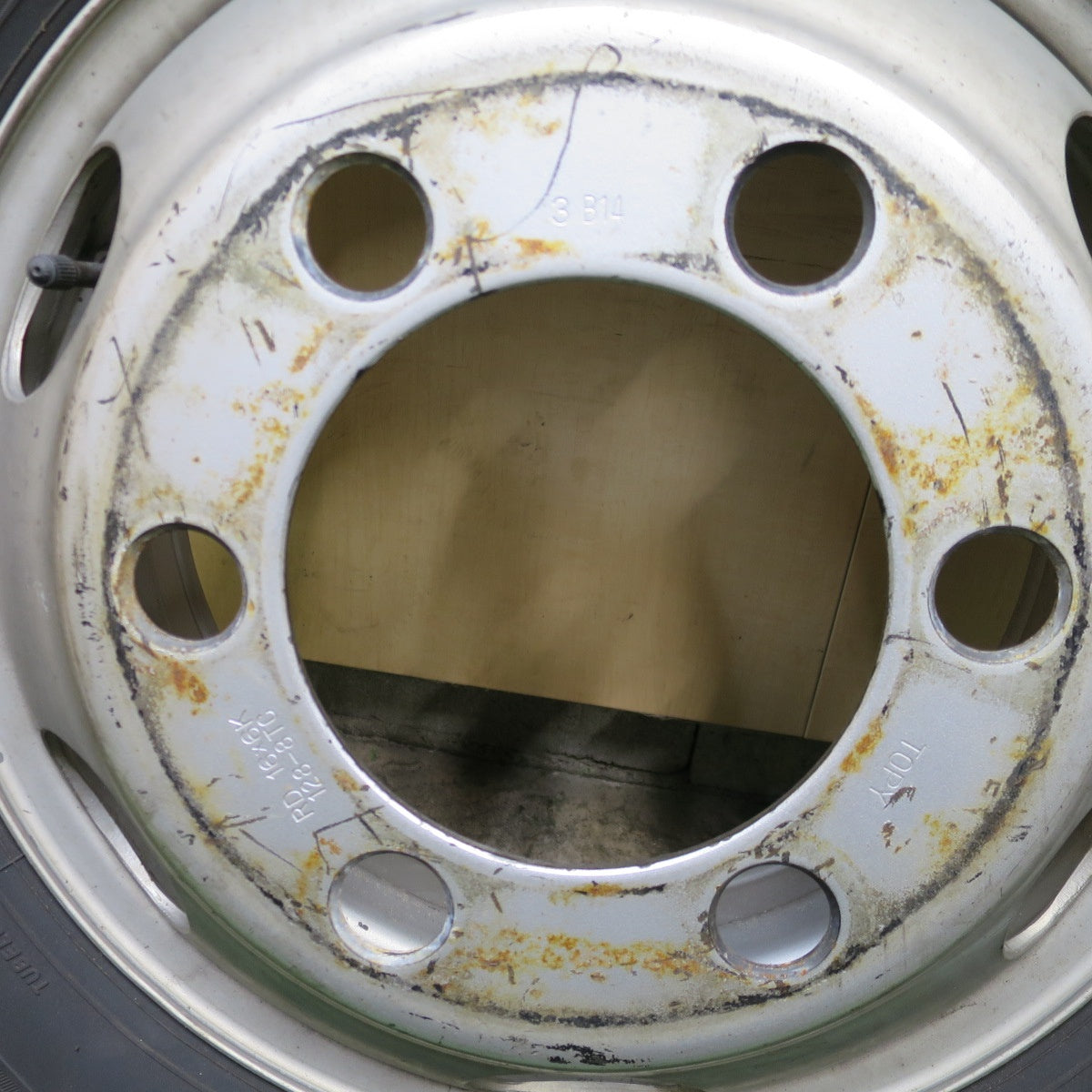 バリ溝！8.5分！6本★トラック タイヤ 215/85R16 120/118L ブリヂストン デュラビス R205 TOPY スチール 128-8TC DURAVIS 16インチ PCD222.25/6H★6021801ナノ
