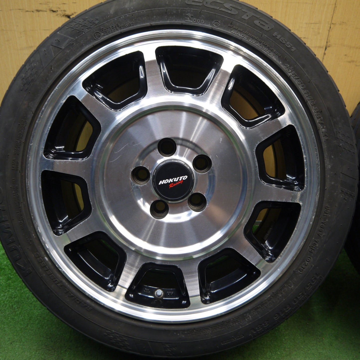 4本価格★プリウス カローラ 等 HOKUTO Racing 零式-S 195/50R16 クムホ エクスタ HS51 16インチ ホクト レーシング PCD100/5H★5100103Hノ