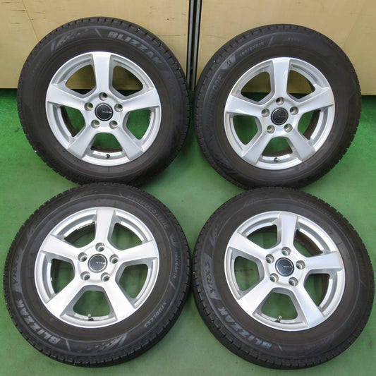 バリ溝！21年！キレイ！8.5分★アウディ ワーゲン 等 TRG 195/65R15 スタッドレス ブリヂストン ブリザック VRX3 15インチ PCD112/5H★5100703イス