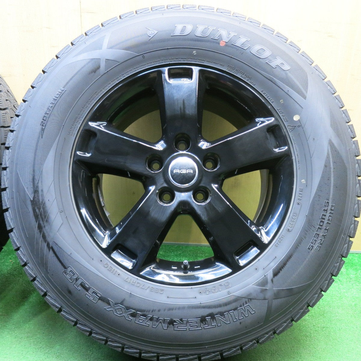 バリ溝！22年！9分★ジープ 等 AGA ESSE2 265/70R17 スタッドレス ダンロップ ウインターマックス SJ8 SJ8+ エッセ2 17インチ PCD127/5H★6042607HAス