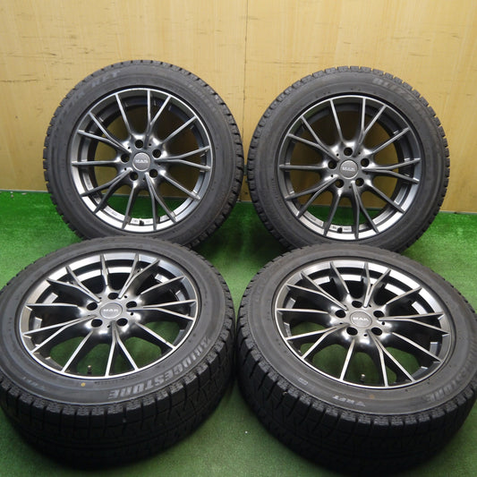 バリ溝！22年！ほぼ10分★BMW 等 MAK FABRIK 225/55R17 スタッドレス ブリヂストン ブリザック RFT 17インチ ファブリック PCD112/5H★6021708Hス
