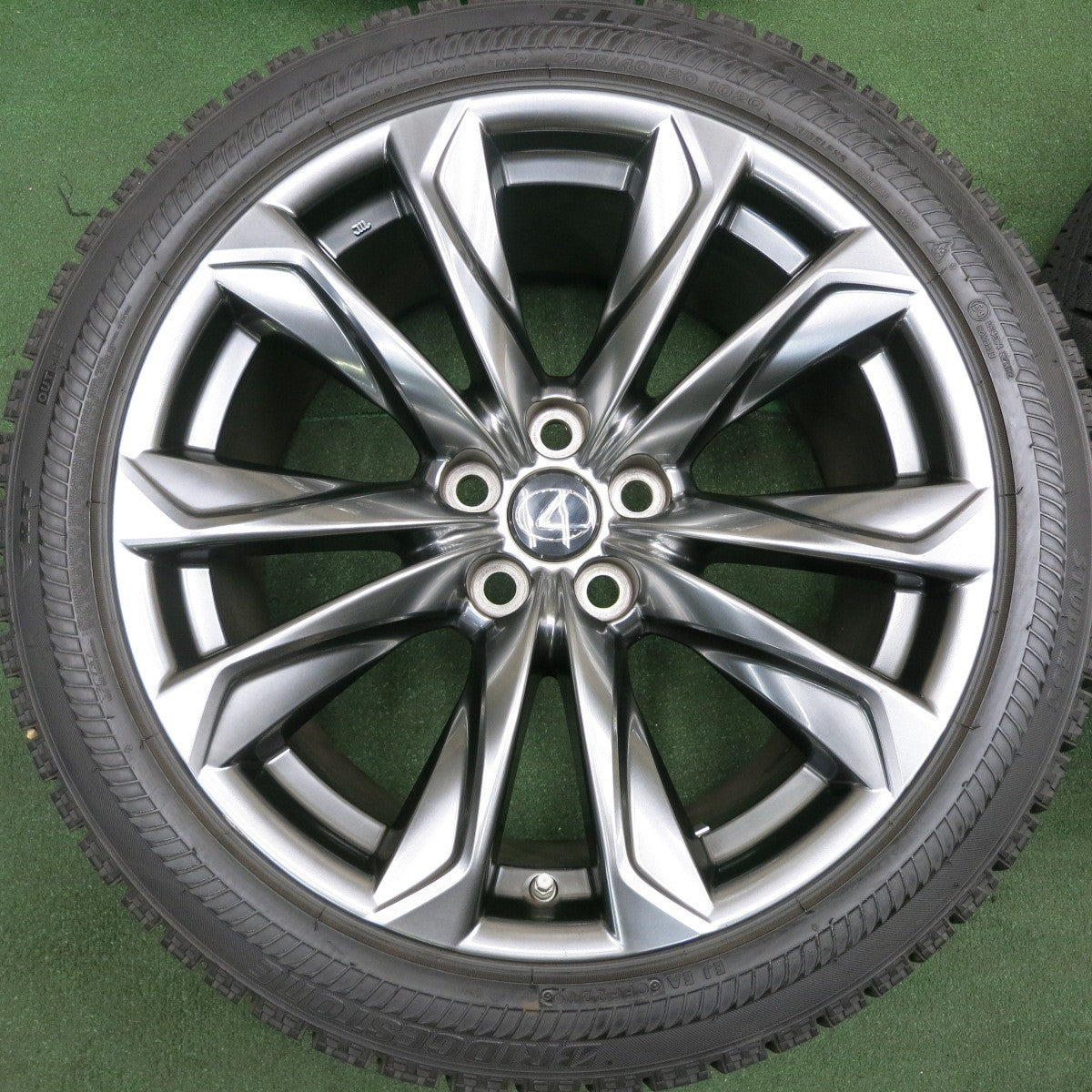 *送料無料* センサー付！バリ溝！9.5分★レクサス LS500h Fスポーツ 純正 245/45R20 275/40R20 スタッドレス ブリヂストン ブリザック RFT PCD120/5H★4032901HAス