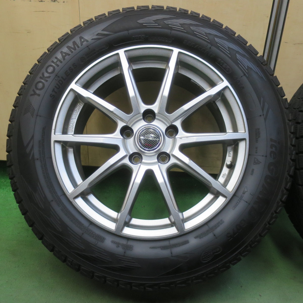 バリ溝！キレイ！9.5分◎スタッドレス 225/65R17 ヨコハマ アイスガード G075 SCHNEIDER ATECH シュナイダー 17インチ PCD114.3/5H◎6102004イス